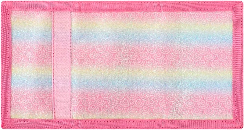 Nitort Wallet,RFID Trifold Canvas Outdoor Sports Wallets for Kid,Lovely and Novelty Wallet with Zipper for Kids- Front Pocket Wallet with Magic Sticker(Rainbow Bling KW04) - Image 3